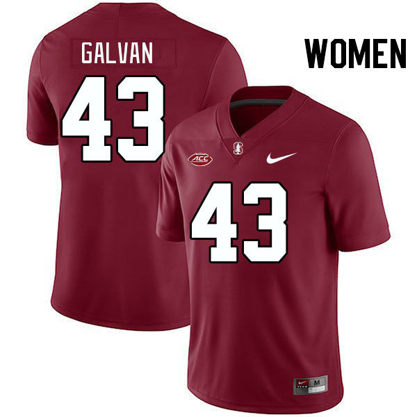 Women #43 Jahsiah Galvan Stanford Cardinal 2024 ACC Conference College Football Jerseys Stitched-Car